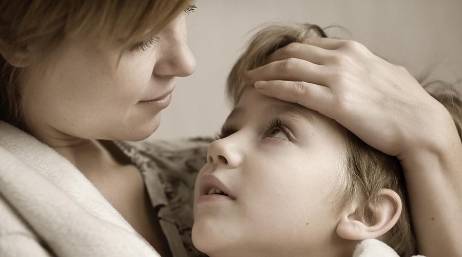 Mother Together With The Son. Tenderness, Love And Care.