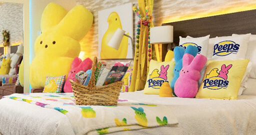 Inside the First-Ever PEEPS® Sweet Suite at Home2 Suites By Hilton Easton