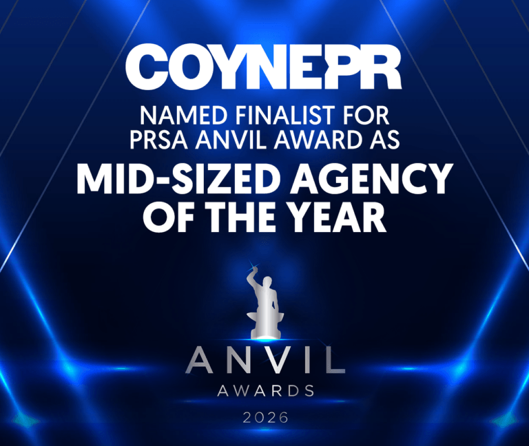 Coyne PR Named Finalist for PRSA Anvil Award as Mid-Sized Agency of the Year