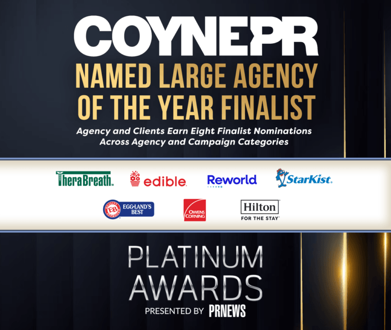 Coyne Public Relations Named Large Agency of the Year Finalist in the 2026 PRNEWS Platinum PR Awards